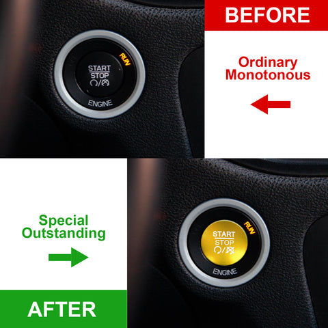 Alloy Engine Start Stop Push Button Cover For Dodge Charger Challenger 2010-2022