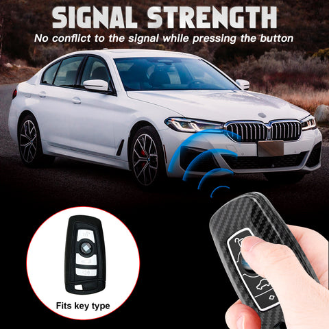 Silicone Button Cover Key Fob Holder Shell w/Key Ring For BMW 1 3 4 5 6 7 Series