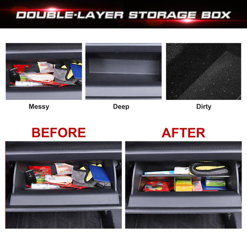 Center Console Glove Box Divider Storage Organizer Tray For Toyota RAV4 2019-25