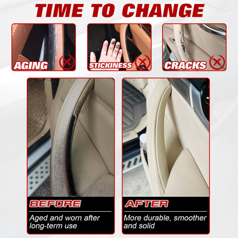 Xotic Tech Door Pull Handle Cover Compatible with BMW X5 Series E70/E70 LCI 2008-2013, BMW X6 Series E71/E72 2008-2014, Inner Rear Side Door Handle Protective Cover Accessories (2pcs)