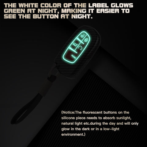 Glossy Carbon Fiber Style Remote Key Fob Shell+ Keychain For Jeep Grand Cherokee Compass