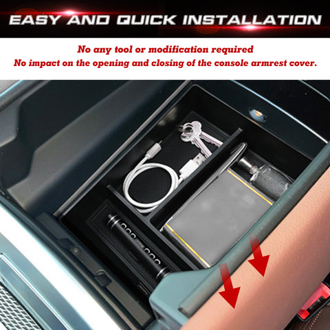 Xotic Tech Center Console Organizer Compatible with BMW X5 G05/X7 G07 2019-2025, X6 G06 2020-2025 Console Organizer Tray Accessories Center Armrest Storage Box Accessories