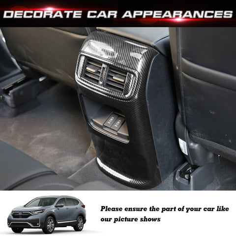 Carbon Fiber Pattern Rear Air Vent Molding Cover Trim For Honda CR-V 2017-2022