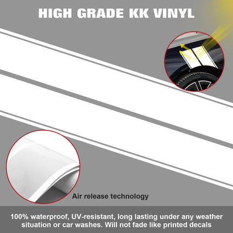 x xotic tech Fender Stripes Hash Marks KK Vinyl Decal Universal for Car Truck Sticker Racing Stripe 11"x23"