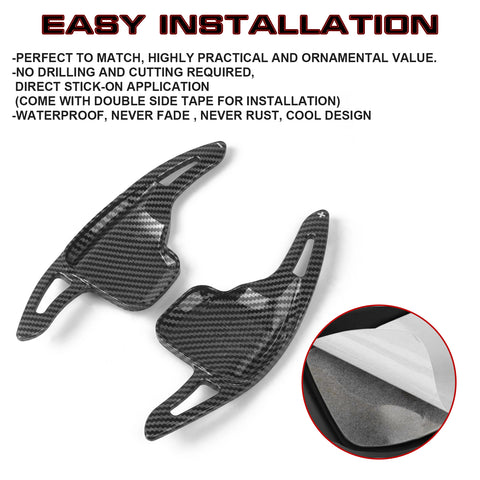 Carbon Fiber Black Steering Wheel Paddle Shifter Extension Kit For BMW X1 X4 X5