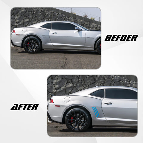 Xotic Tech 6pcs Car Body L&R Side Vent Insert Stripe Decal Vinyl Inlay Side Vent Gill Sticker Compatible with Chevrolet Camaro 2010-2015