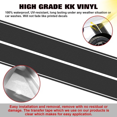x xotic tech Fender Stripes Hash Marks KK Vinyl Decal Universal for Car Truck Sticker Racing Stripe 11"x23"