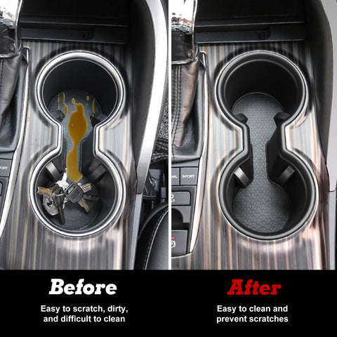 Black Center Console Dual Water Cup Holder Insert For Toyota Camry 2018-2024