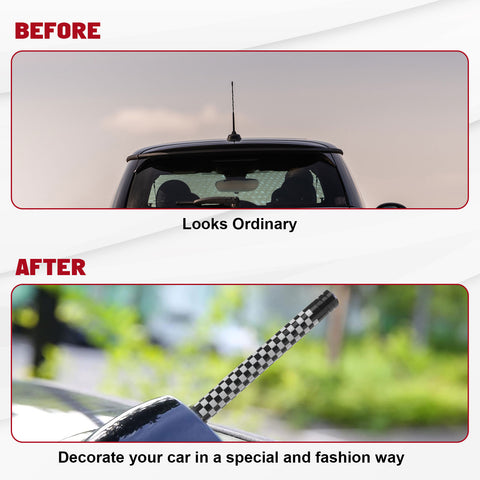 Set Union Jack Antenna w/Chrome Tire Valve Stem Caps Dust Cover For Mini Cooper