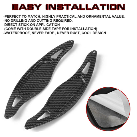 Carbon Fiber ABS Steering Wheel Paddle Shifter Extension For Kia Stinger 2018-up