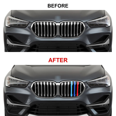 M-Performance ABS Front Kidney Grill Insert Cover Trim For BMW X1 2020-2022