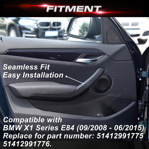 Xotic Tech Door Handle Cover Replacement Front Left + Right Side Inner Door Grab Handle Cover Armrest Bracket Compatible with BMW X1 E84 2008-2015