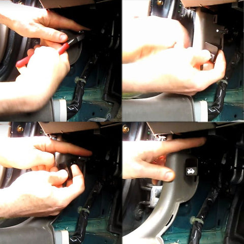 Billet Aluminum Hood Latch Release Pull Handle Cable Repair Kit Replacement For Honda Civic 1996-2011, Honda CR-V 1997-2006, Honda Element 2003-2011, Honda Ridgeline 2006-2014