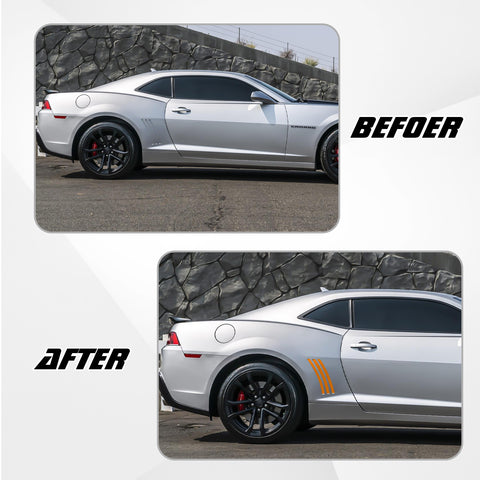 Xotic Tech 6pcs Car Body L&R Side Vent Insert Stripe Decal Vinyl Inlay Side Vent Gill Sticker Compatible with Chevrolet Camaro 2010-2015