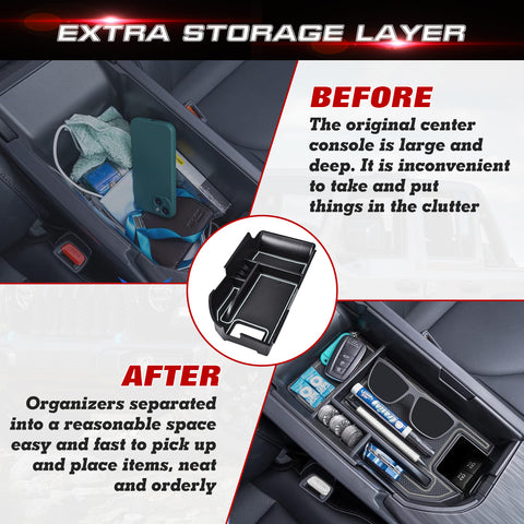 Center Console Organizer for Toyota Camry 2018-2024 Accessories Storage Tray