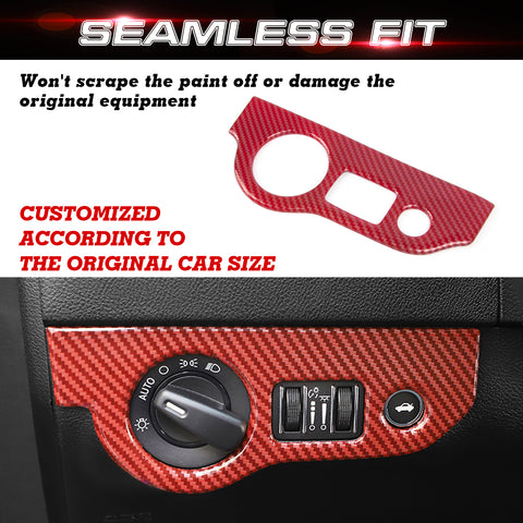 Headlight Switch Button Panel Cover Trim for Challenger 2015-up Charger 2010-up
