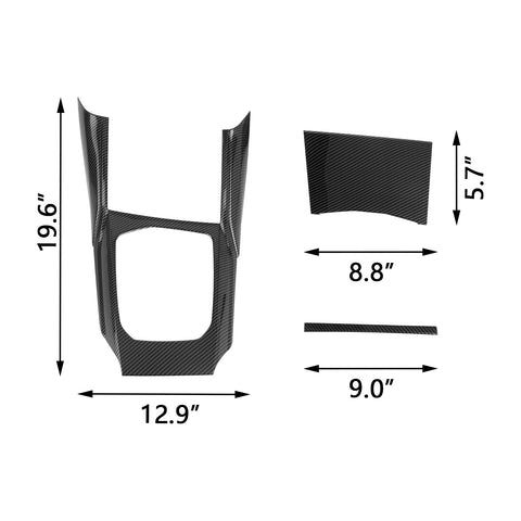 Carbon Fiber Style Gear Shift Knob Water Cup Holder Decor For BMW 3-Series G20