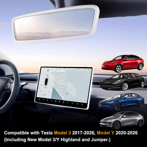 2pcs/Set Screen Edge Rearview Mirror Protector Trim Frame For Tesla Model 3 Y