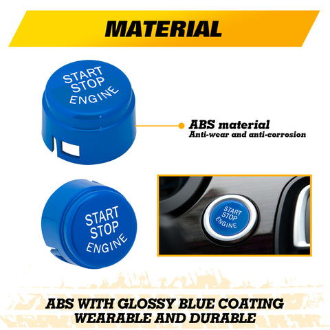 Glossy Red Engine Start Button Cover Trim For BMW 4/5/6/7 Series F01 F02 F10 F11