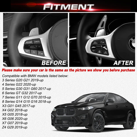Aluminum Paddle Shifter Extension For BMW 3 4 5 6 7 Series G20 G22 G30 G32