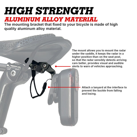 Bike Saddle Clamp Compatible with Garmin Varia RCT715 Tail Light Mount Combo, Universal Fit