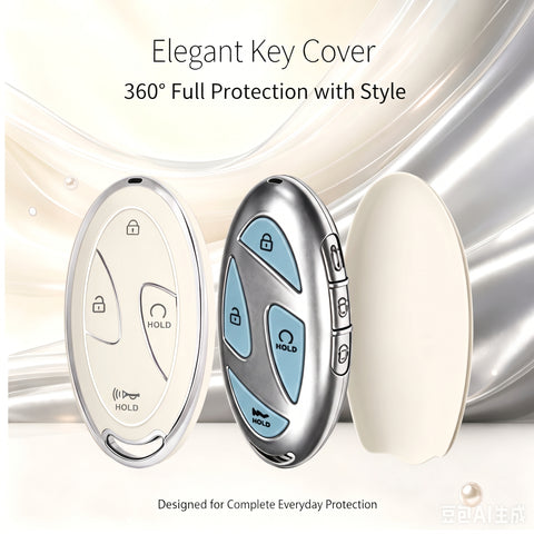 5/7 Button TPU Key Fob Cover Case w/Keychain For Hyundai Santa Fe Tucson Sonata