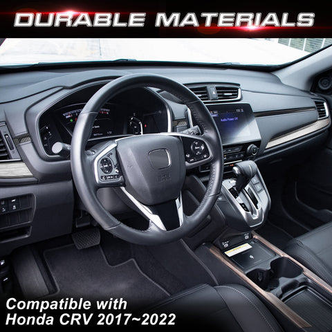 Carbon Fiber Style Central Dash Panel Upper Stripe Cover For Honda CR-V 17-2022