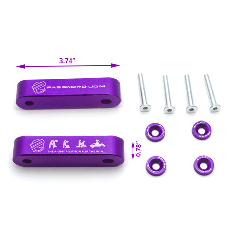 JDM Style Hood Vent Spacer Risers VTEC Solenoid Valve Cover Cap For Honda Acura