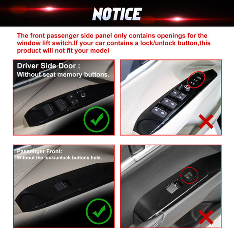 4pcs/Set Window Lift Switch Panel Overlay Trim Fit Toyota Camry 8th Gen 2018-25