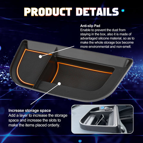 Car Behind Dashboard Screen Storage Organizer Tray For Ford Maverick 2022 2023 2024