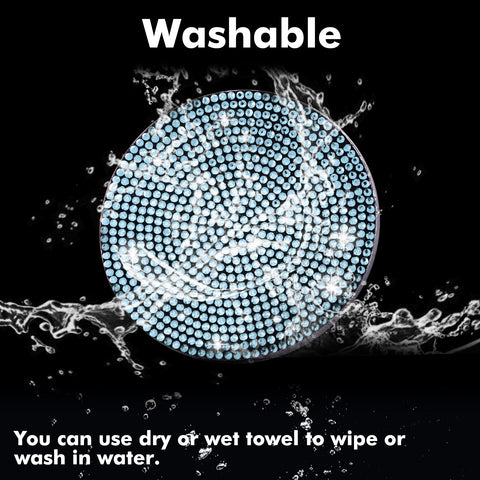 2pcs Cute Bling Car Cup Holder Coaster with Rhinestone Auto Interior Accessories