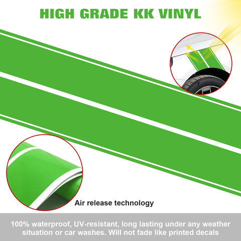 x xotic tech Fender Stripes Hash Marks KK Vinyl Decal Universal for Car Truck Sticker Racing Stripe 11"x23"