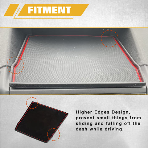 Nonslip Dash Mat Red Liner For Subaru Forester 2019+ Crosstrek Impreza 2018-2023