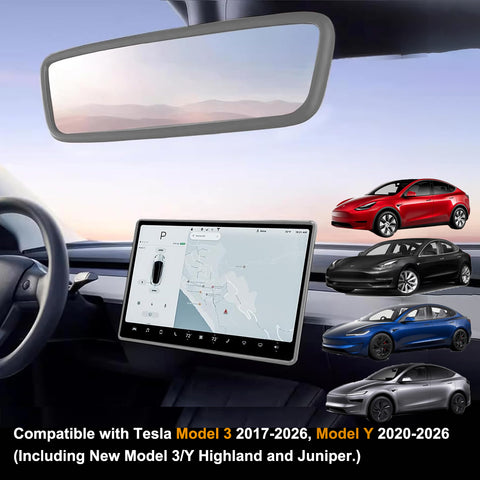 2pcs/Set Screen Edge Rearview Mirror Protector Trim Frame For Tesla Model 3 Y