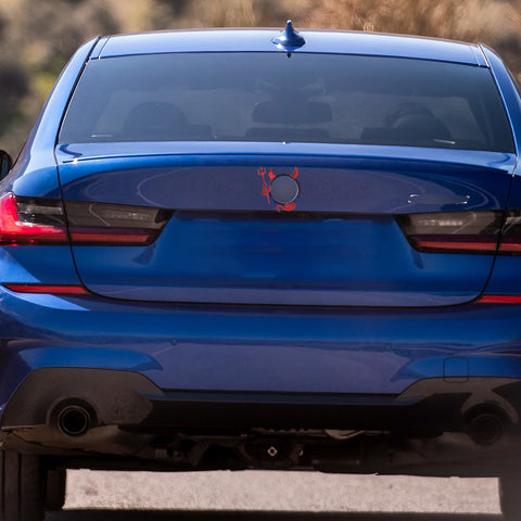 1pc x 3D Silver Chrome Devil Demon Sticker Decal Auto Car Emblem Decal Decoration