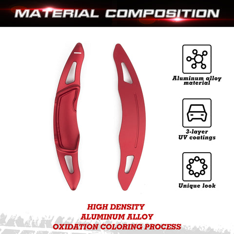 Red Aluminum Paddle Shifter Extension For Subaru Forester Outback Legacy 2012-up