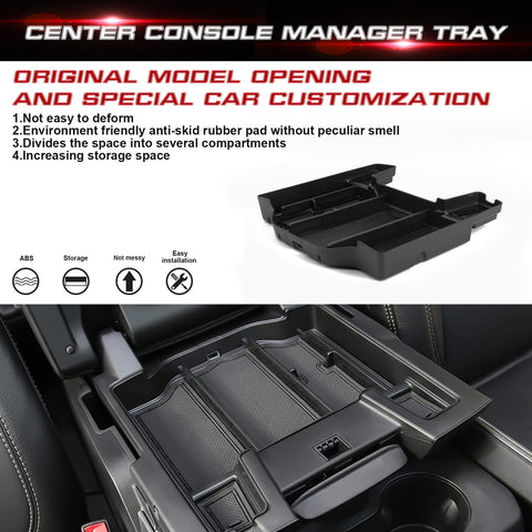 For Dodge RAM 1500/2500/3500 2019+ Armrest Storage Container Box Organizer Tray