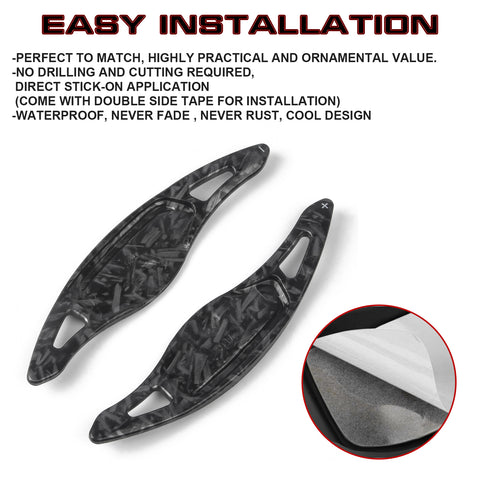 Forged Pattern Steering Wheel Paddle Shifter Extension For Kia Stinger 2018-up