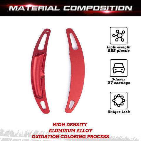 Red Aluminum Paddle Shifter Extension For Porsche Panamera Macan Cayenne 718 918
