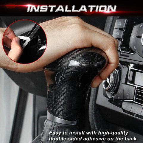 ABS Carbon Fiber Car Interior Center Console Gear Shift Knob Cover Molding Trim for Audi A4 A5 A6 A7 Q7 2012-2016