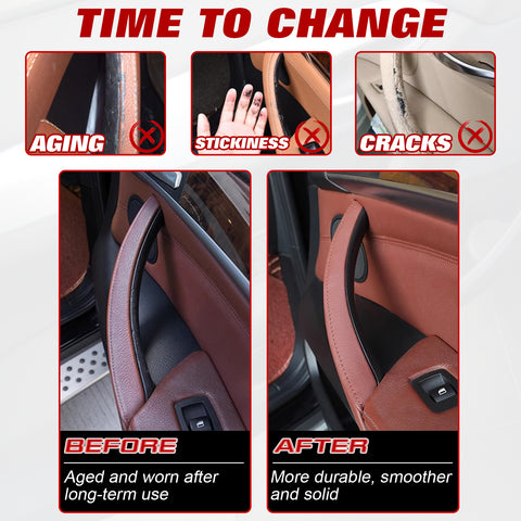 x xotic tech Door Pull Handle Cover Compatible with BMW X5 Series E70/E70 LCI 2008-2013, BMW X6 Series E71/E72 2008-2014, Inner Passenger Right Side Door Handle Protective Cover