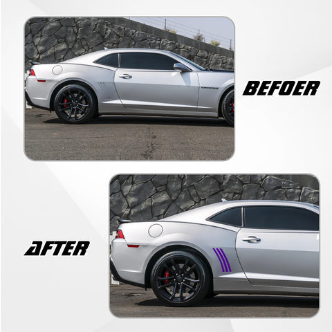 Xotic Tech 6pcs Car Body L&R Side Vent Insert Stripe Decal Vinyl Inlay Side Vent Gill Sticker Compatible with Chevrolet Camaro 2010-2015