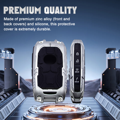 x xotic tech Mech Style Heavy Duty Metal Key Fob Cover Compatible with Mazda CX-5 CX-30 CX-50 CX-70 CX-90 3 6 CX-9 WAZSKE11D01 662F-SKE11D01, Zinc Alloy Key Case Protector Shell Keychain