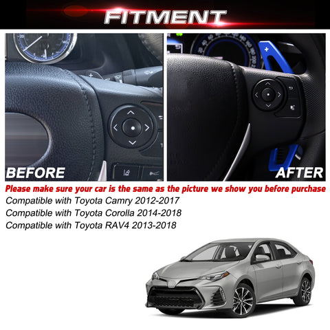 Aluminum Paddle Shifter Extension For Toyota Camry 2012-2017 RAV4 2013-18