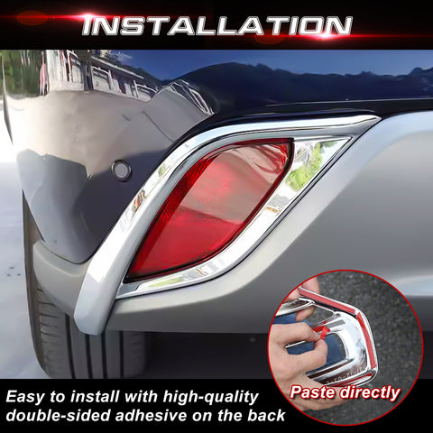 x xotic tech Rear Bumper Fog Light Lamp Cover Trim Compatible with Toyota Highlander 2020-up ABS Car Decoration Exterior Accessories, 2Pcs/Set