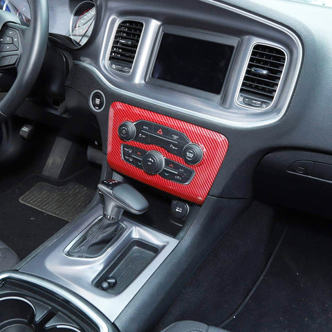 Carbon Look Air Conditioner Switch Panel Cover Trim for Dodge Charger 2015-25