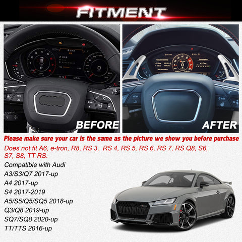 ABS Paddle Shifter Extension For Audi A3 A4 Q7 S3 2017-up S4 TT