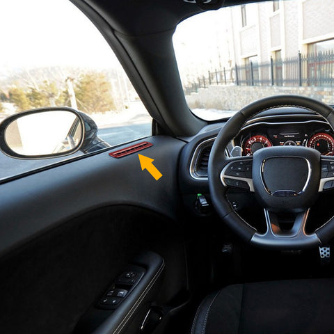 Door AC Outlet Vent Cover Trim Compatible with Dodge Challenger 2015-up Interior Accessories Decoration 2Pcs/Set