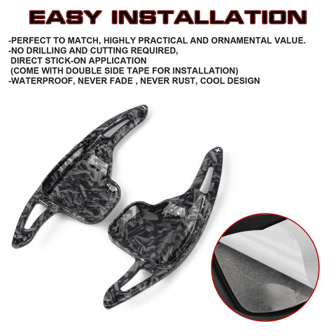 Black Forged Style Steering Wheel Paddle Shifter Extension Kit For BMW X1 X4 X5