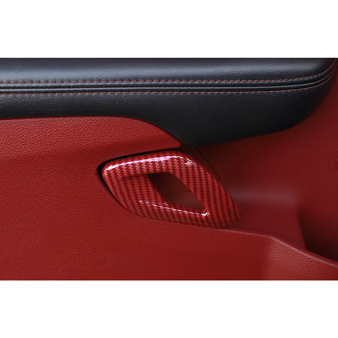 Car Interior Side Door Handle Decor Overlay Cover For Dodge Challenger 2015-up